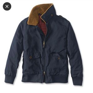 Orvis Bomber Jacket w/ Shearling Collar - Navy- XL